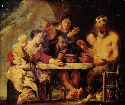 Satyr and Peasants by Jacob Jordaens